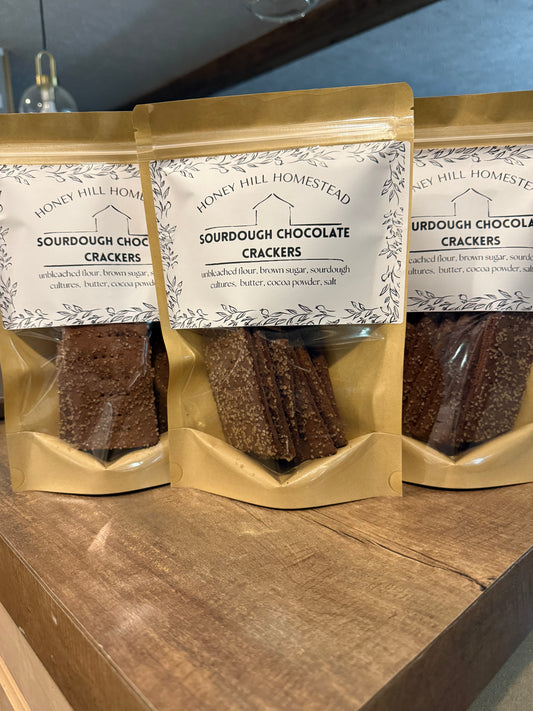 Sourdough Chocolate Crackers